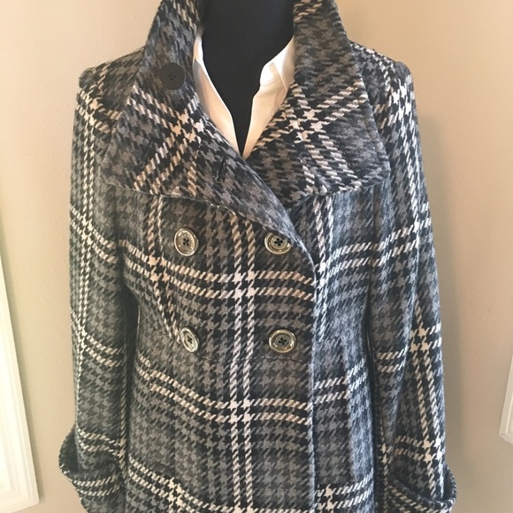 Gorgeous Wool Blend Tweed Pea Coat - Picture 5 of 8